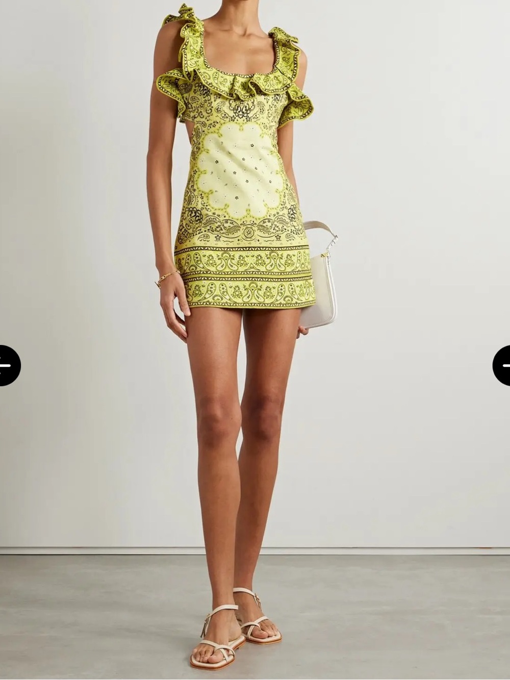 Zimmermann Matchmaker Cutout Ruffled Printed Linen